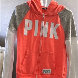 vs pink zip up hoodie